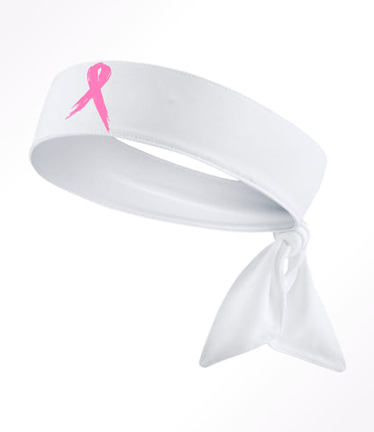 Light Pink Ribbon White Tie Headband