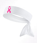 Light Pink Ribbon White Tie Headband