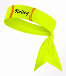 Custom Personalizable Neon Softball Tie Headband