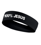 Black 100% JESUS Stretch Headband