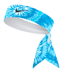 Custom  Light Blue Tie Dye Tie Headband