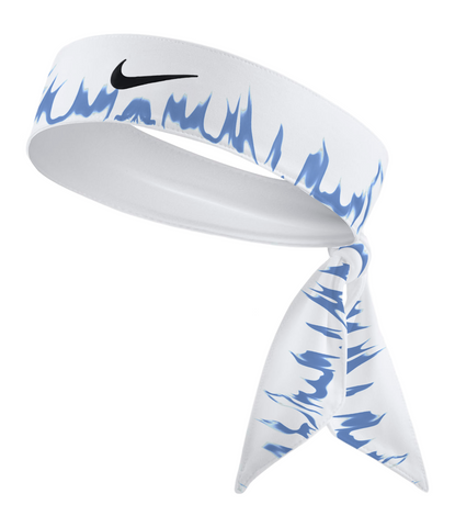 Custom  Light Blue Flames Tie Headband