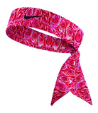 Custom  Pink Roses Tie Headband