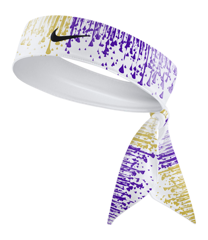 Custom  Purple Gold Droplets Tie Headband