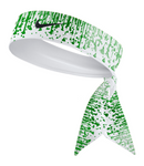 Custom  Green Droplets Tie Headband