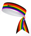 Custom  Brown Black Rainbow Tie Headband