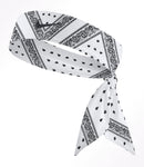 Custom  White Black Bandana Tie Headband