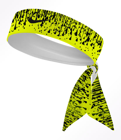 Custom  Electric Lime Droplets Tie Headband